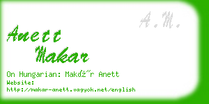 anett makar business card